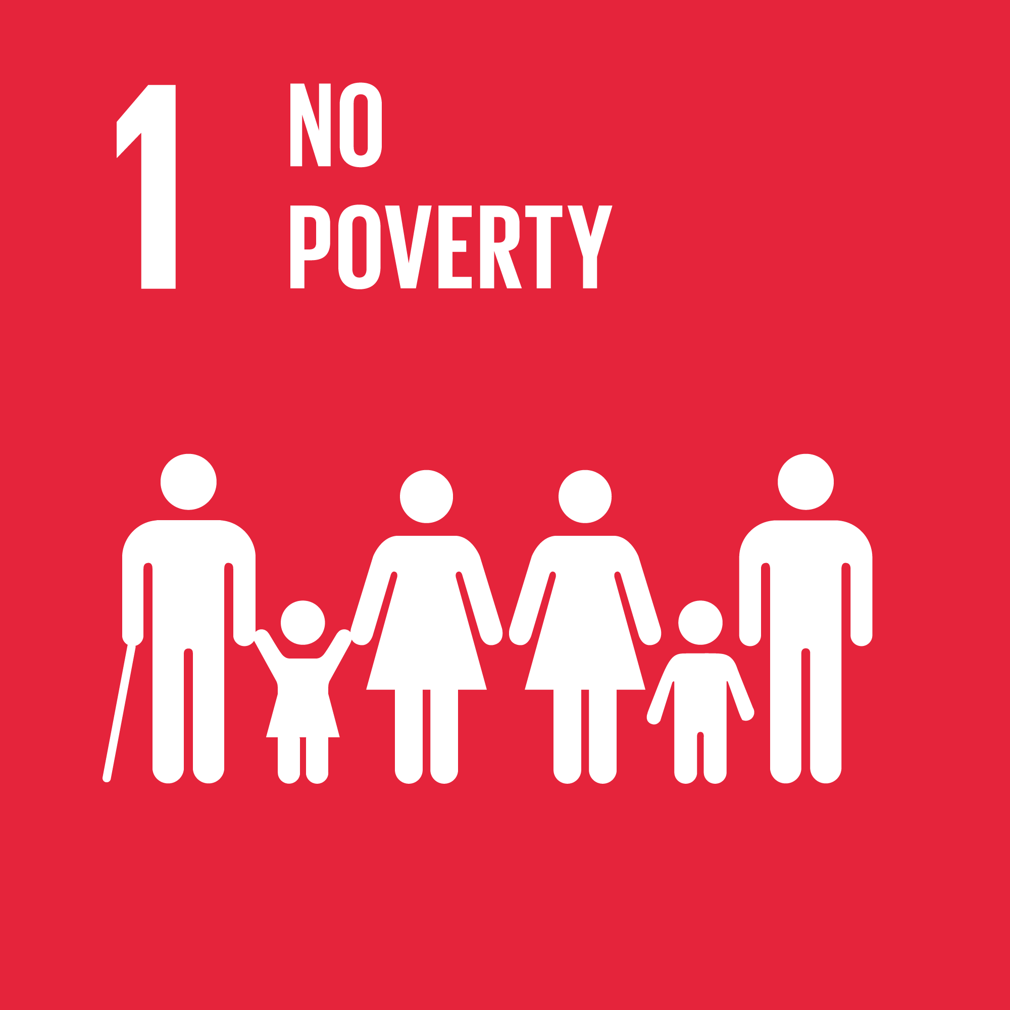  Goal 1: No Poverty - End poverty in all it's forms, everywhere. 