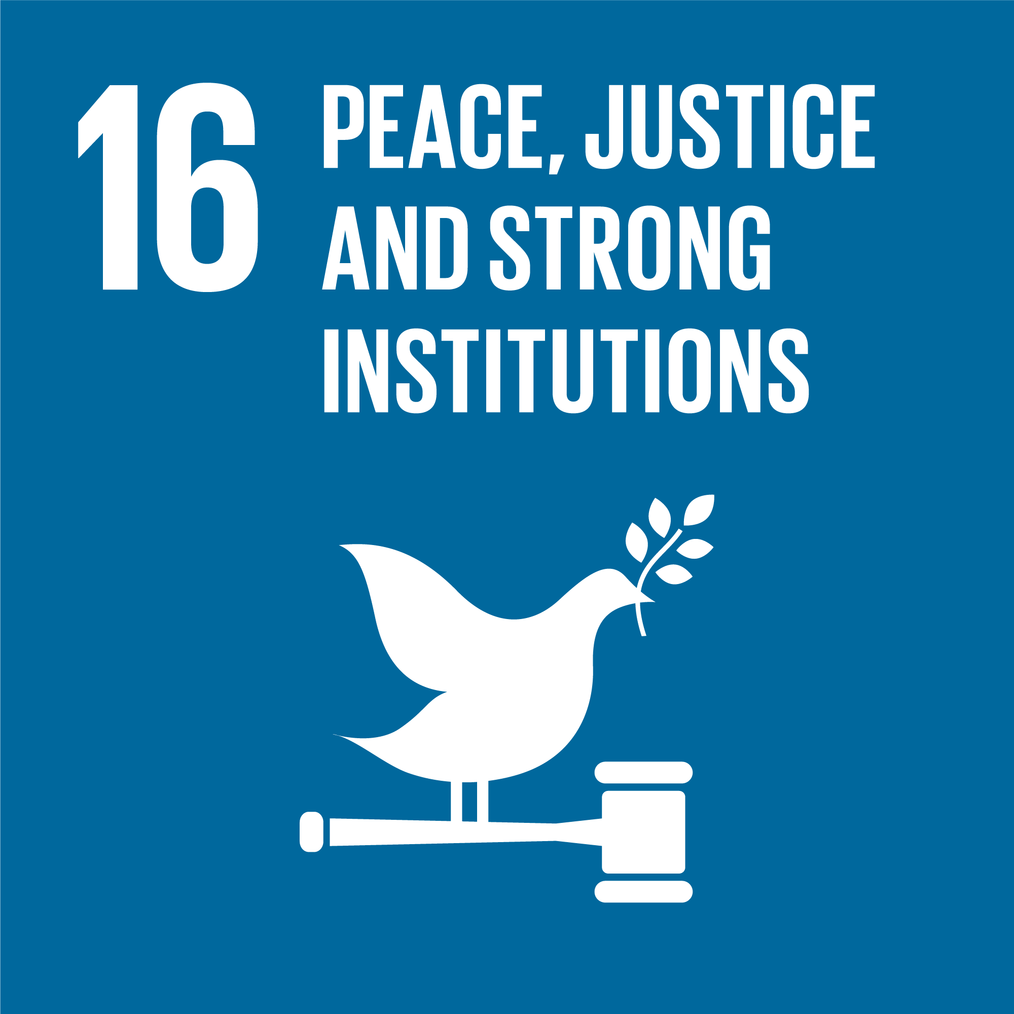 Goal 16: Peace, Justice and Strong Institutions - Promote peaceful and inclusive societies for sustainable development, provide access to justice for all and build effective, accountable and inclusive institutions at all levels